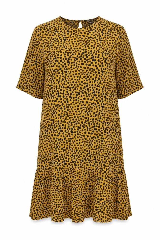 Front view of Monki Women's Animal Print Shift Dress, Multicoloured, M