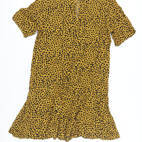 Monki Women's Animal Print Shift Dress, Multicoloured, M