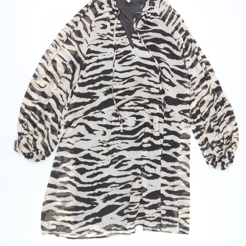 Women's Multicoloured Animal Print Dress, Size 12