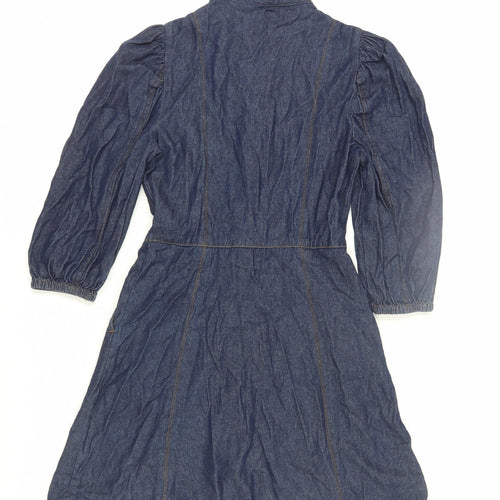Warehouse Women's Blue Denim Shirt Dress, Size 8