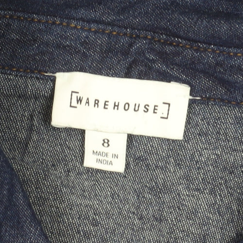 Warehouse Women's Blue Denim Shirt Dress, Size 8