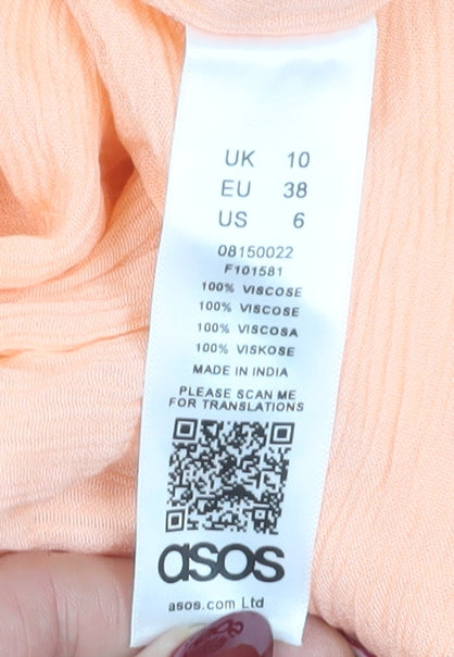 ASOS Women's Orange Jumpsuit, Size 10, Summer Style