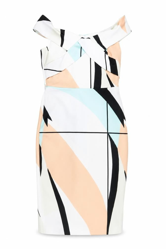 Front view of River Island Women's Multicoloured, size 12, Pencil Dress