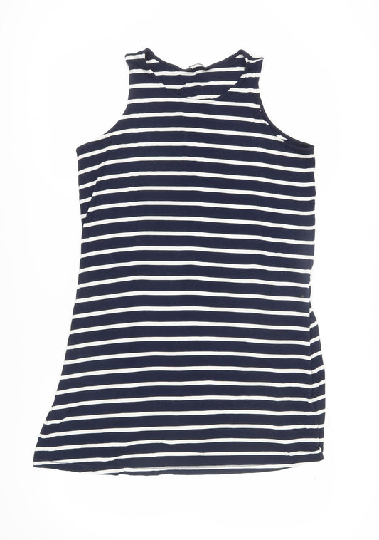 Marks and Spencer Women's Blue Striped Tank Dress Size 14