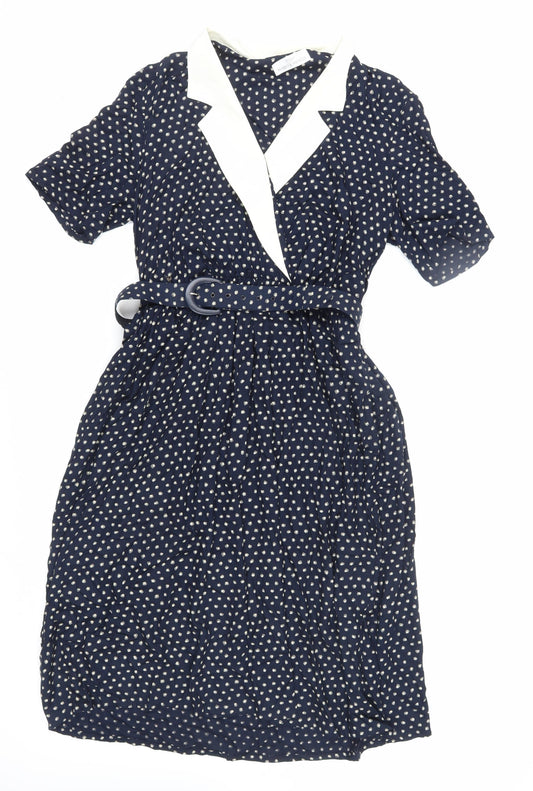 Marks and Spencer Women's Blue Polka Dot Shirt Dress