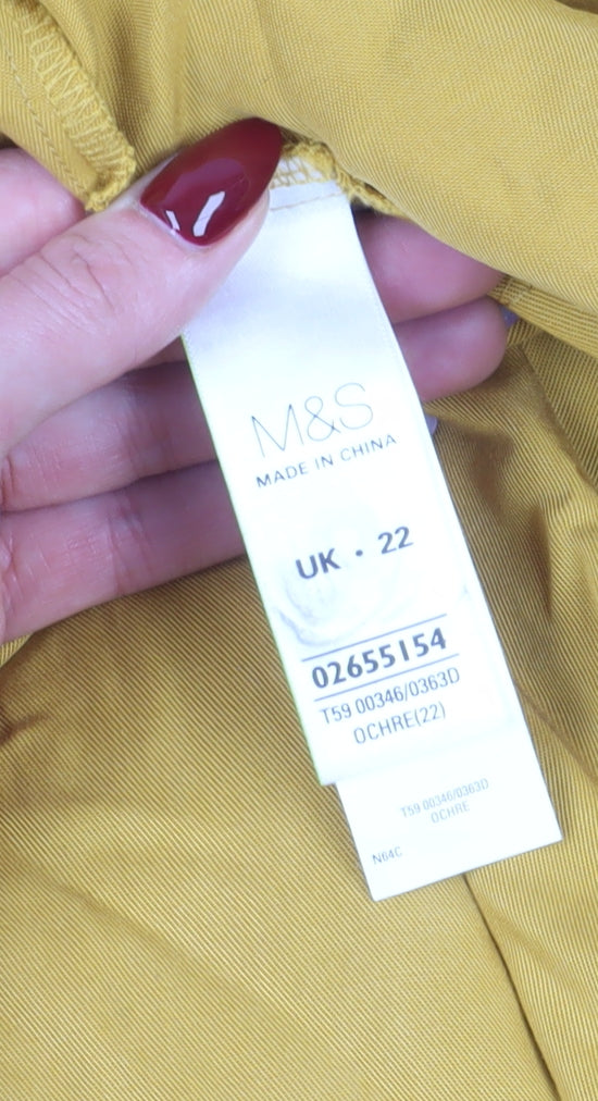 Marks and Spencer Women's Yellow Dress Size 22