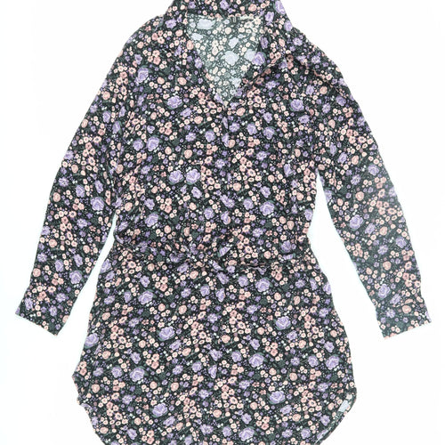 H&M Divided Women's Floral Shirt Dress Size 10