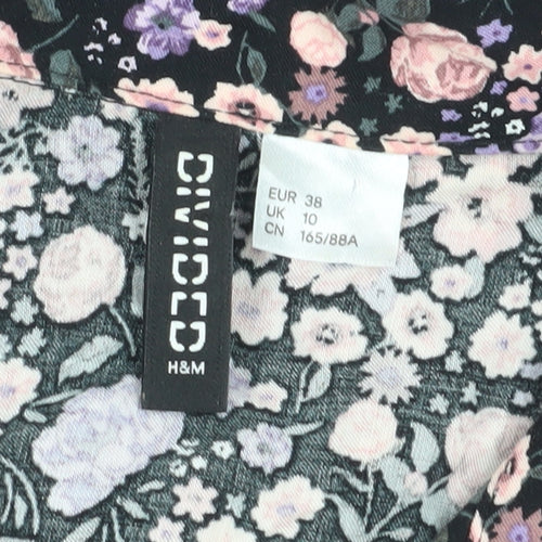 H&M Divided Women's Floral Shirt Dress Size 10