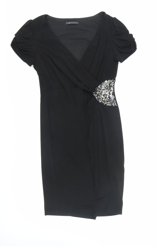 Marks and Spencer Women's Black Size 14 Wrap Dress