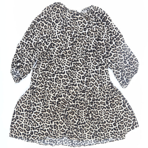 Animal Print Shift Dress - M - Women's Casual Style