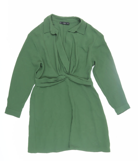 MNG Women's Green Shift Dress, Size 12, Casual