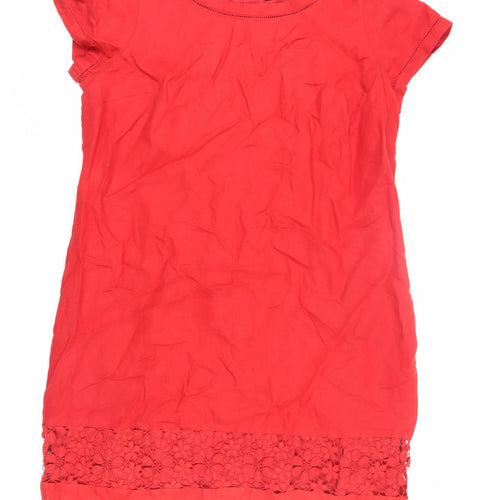 Marks and Spencer Red Linen Dress Size 18 Women