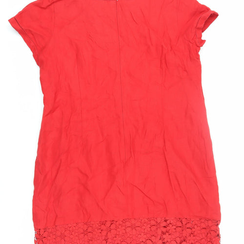 Marks and Spencer Red Linen Dress Size 18 Women