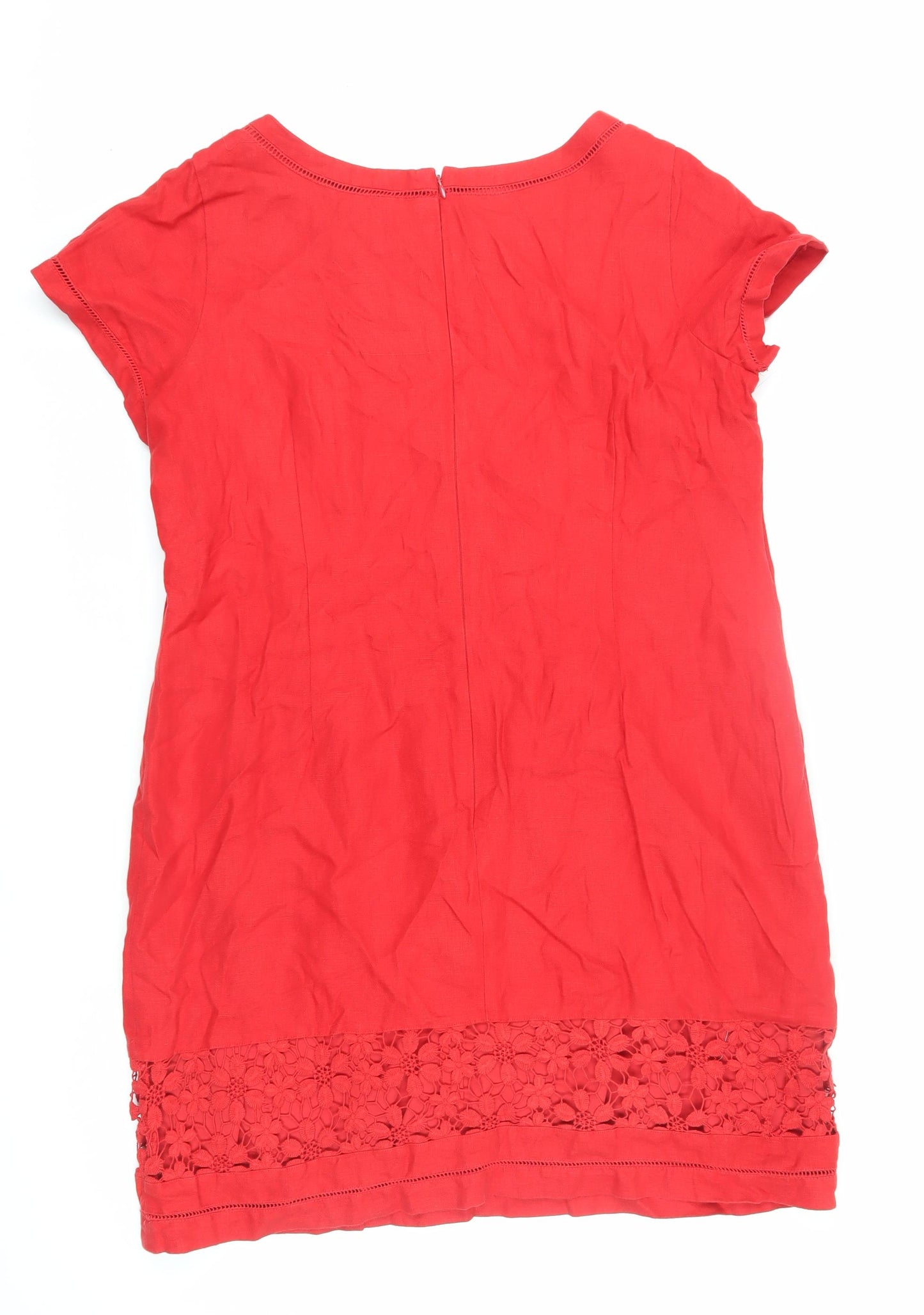 Marks and Spencer Red Linen Dress Size 18 Women