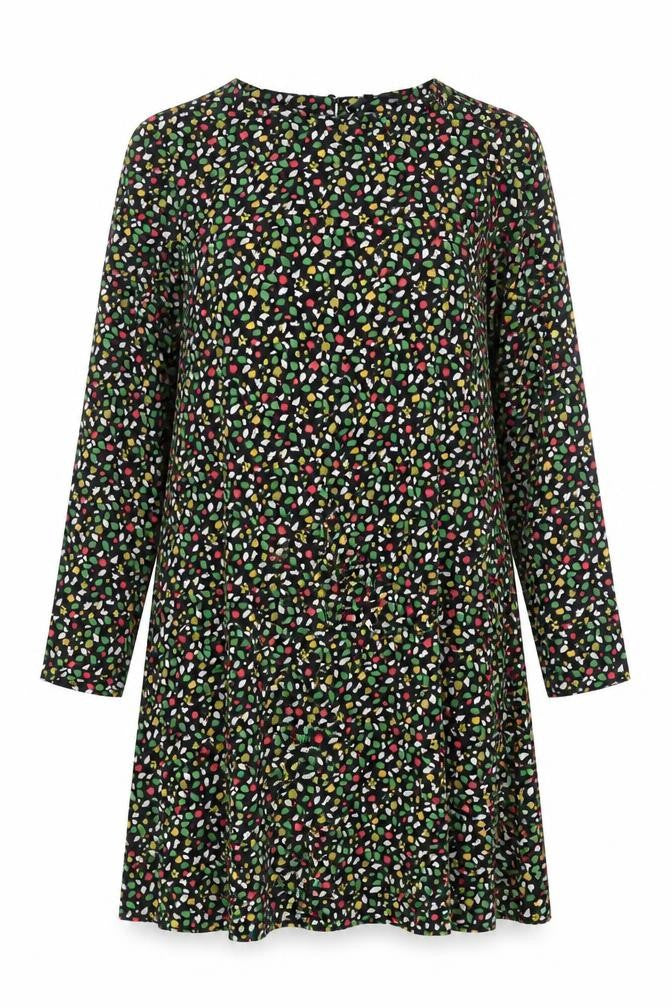Front view of Next Women's Floral Dress Black Multicoloured, size 16
