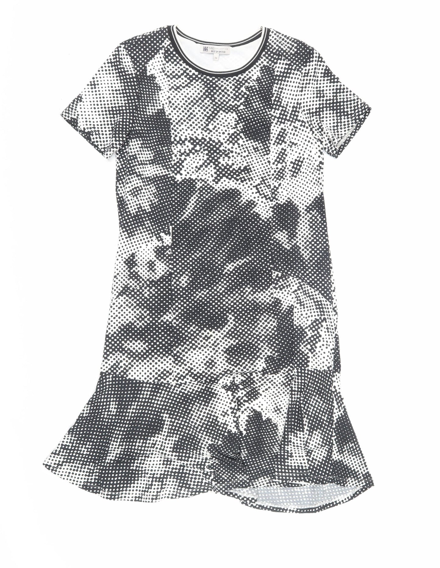 Marks and Spencer Women's Black T-Shirt Dress Size 10