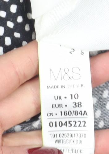 Marks and Spencer Women's Black T-Shirt Dress Size 10