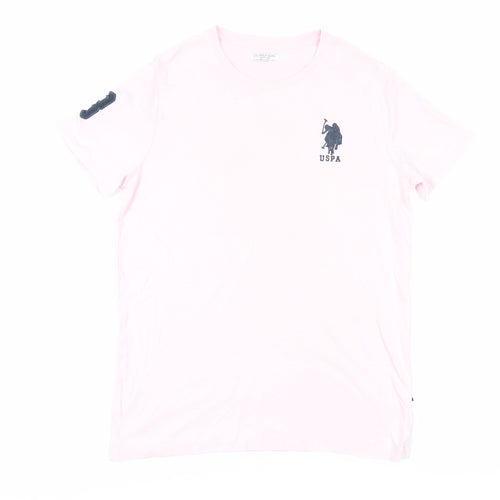 U.S. Polo Assn. Boys Pink T-Shirt 14-15 Years Logo Casual