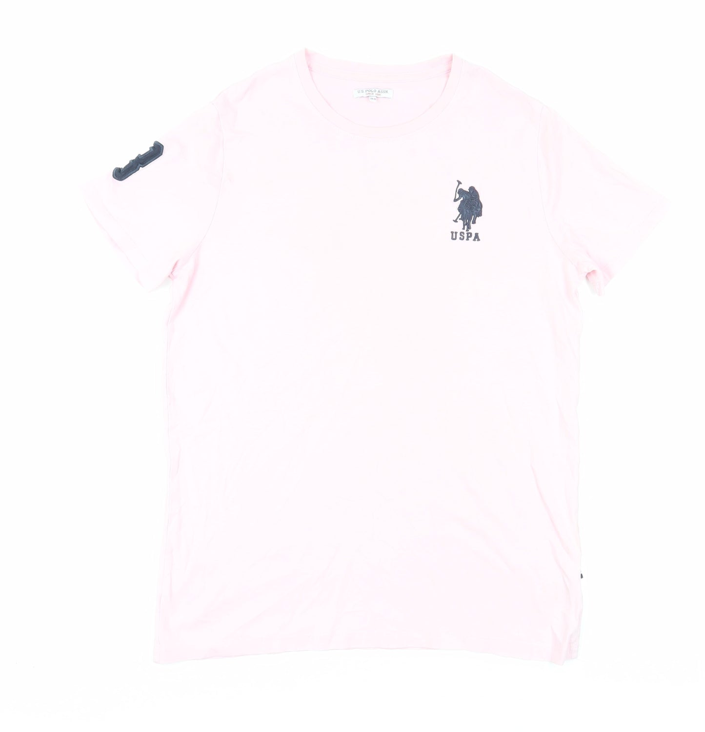 U.S. Polo Assn. Boys Pink T-Shirt 14-15 Years Logo Casual