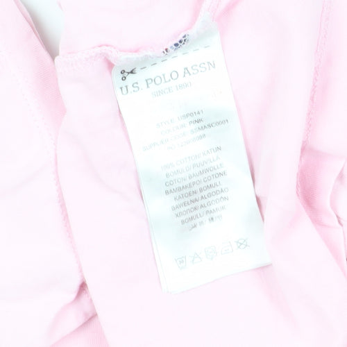 U.S. Polo Assn. Boys Pink T-Shirt 14-15 Years Logo Casual