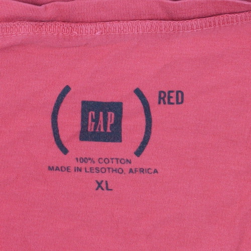 GAP Men's Red XL Short Sleeve Cotton T-Shirt