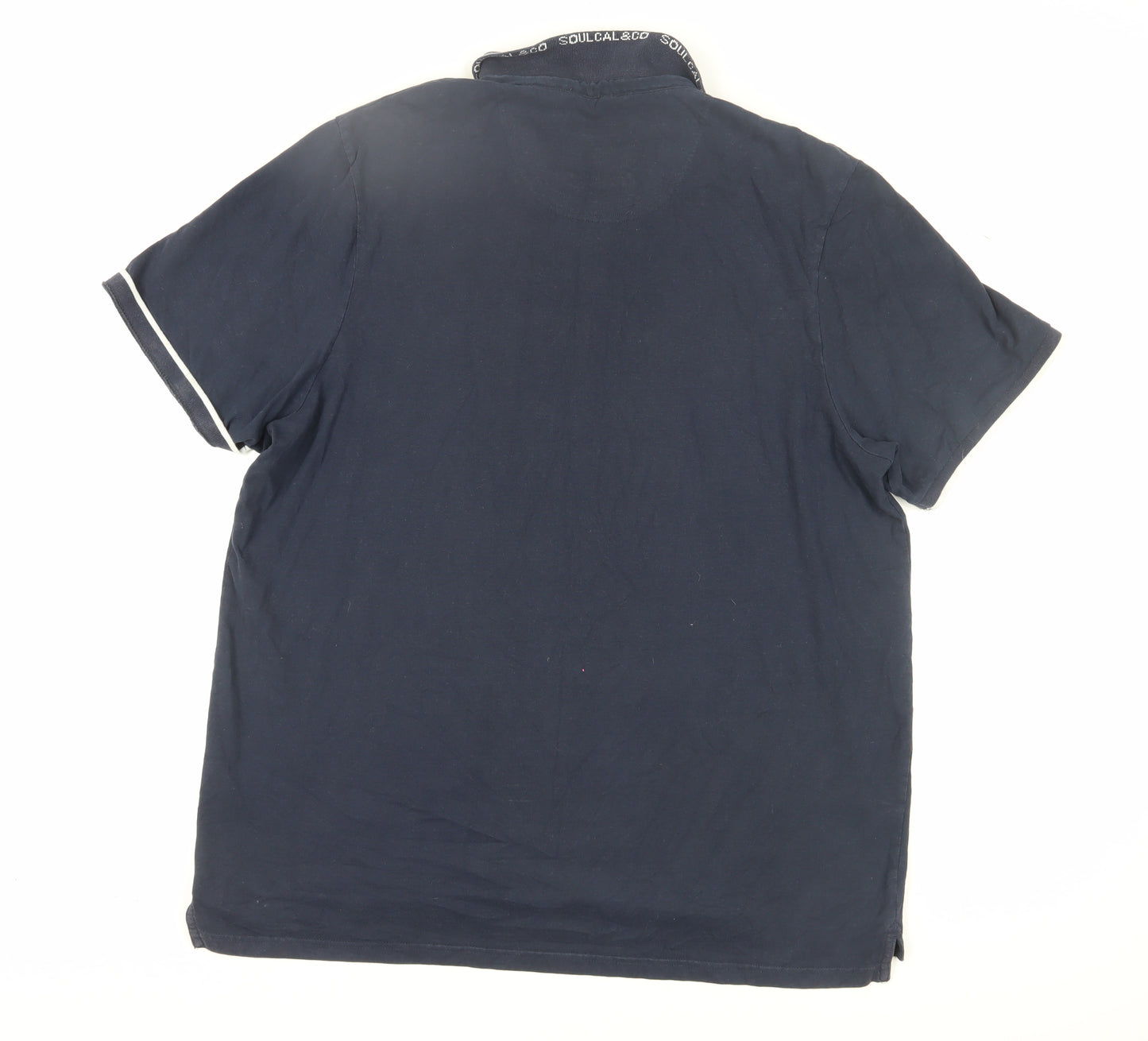 Soulcal & Co Men's Blue 3XL Short Sleeve Polo Shirt