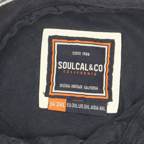 Soulcal & Co Men's Blue 3XL Short Sleeve Polo Shirt