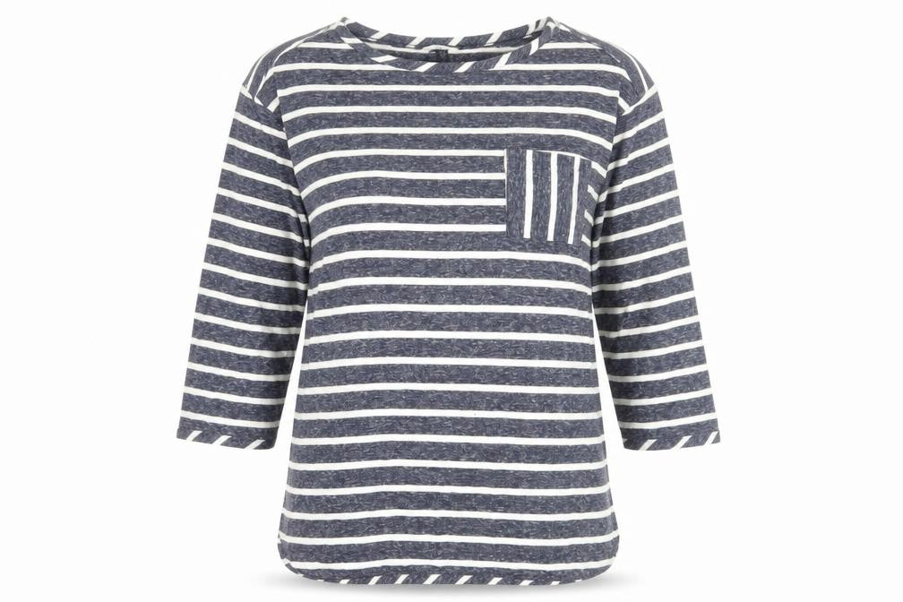 Dash Women’s Blue Striped Jersey T-Shirt Size 14