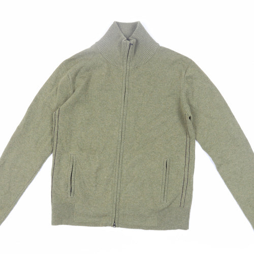 Rohan Women's Green Full Zip Jumper, Size M - Warm Wool Blend