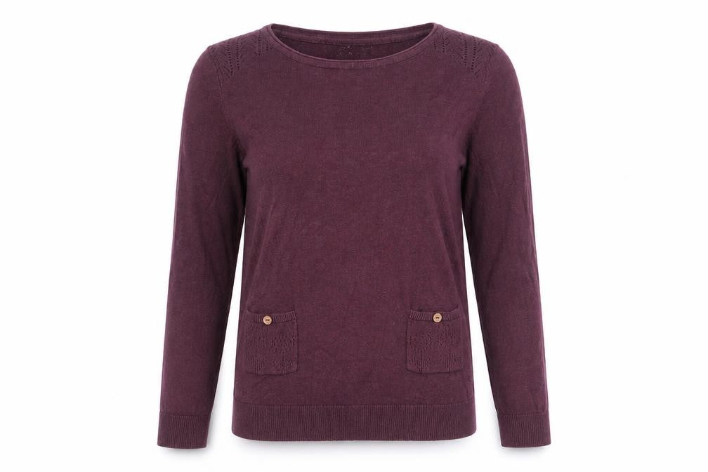 Front view of Blue Harbour Women's Purple Knit Jumper, size 12