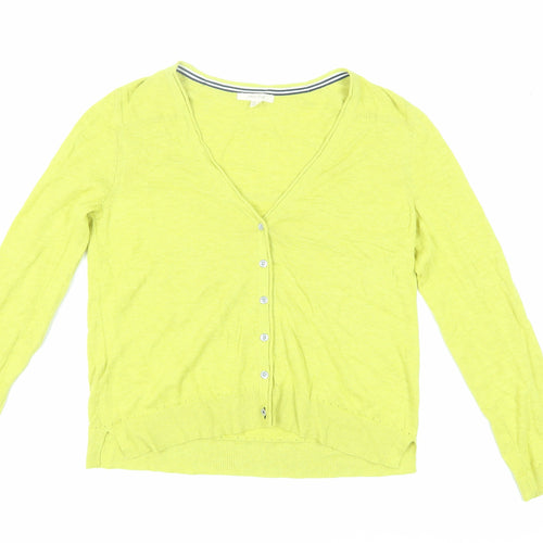 White Stuff Women's Green Cardigan UK 14 Cotton Knit