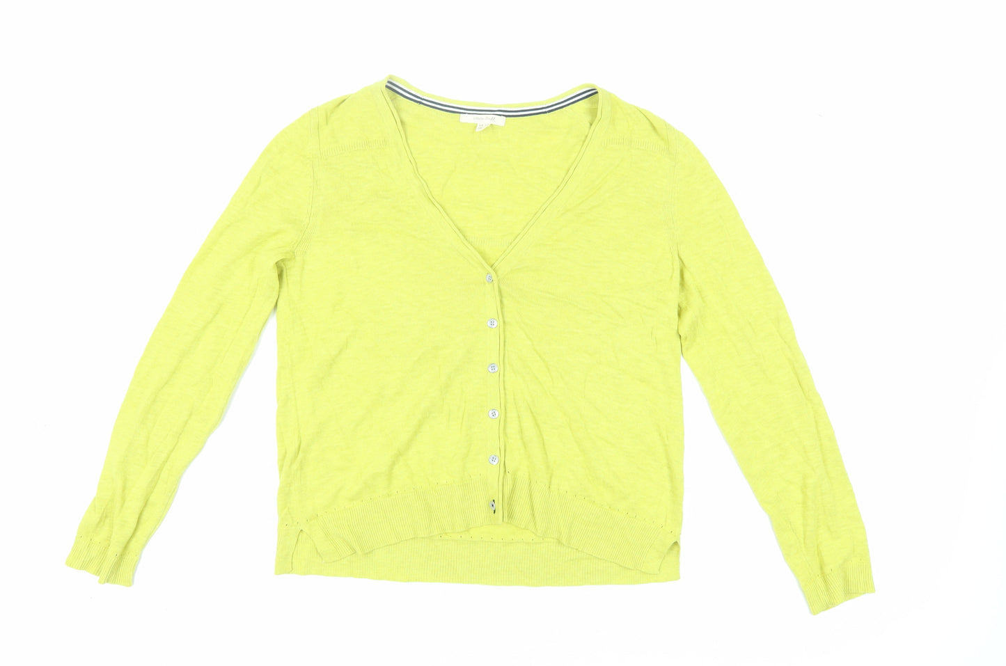 White Stuff Women's Green Cardigan UK 14 Cotton Knit