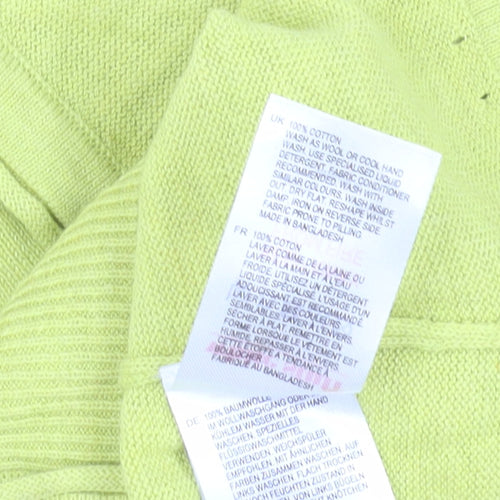 White Stuff Women's Green Cardigan UK 14 Cotton Knit