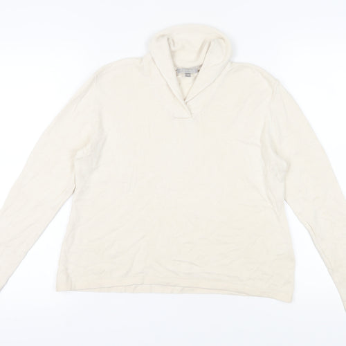 Patra Womens Ivory Cowl Neck Pullover Jumper M