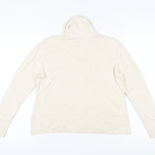 Patra Womens Ivory Cowl Neck Pullover Jumper M