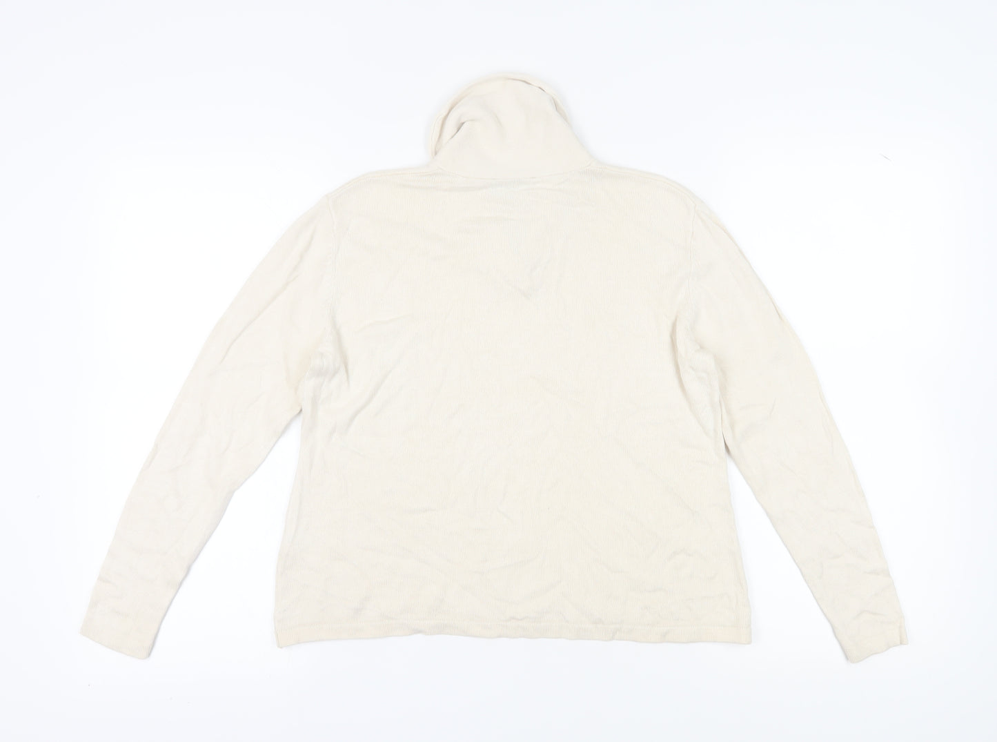 Patra Womens Ivory Cowl Neck Pullover Jumper M