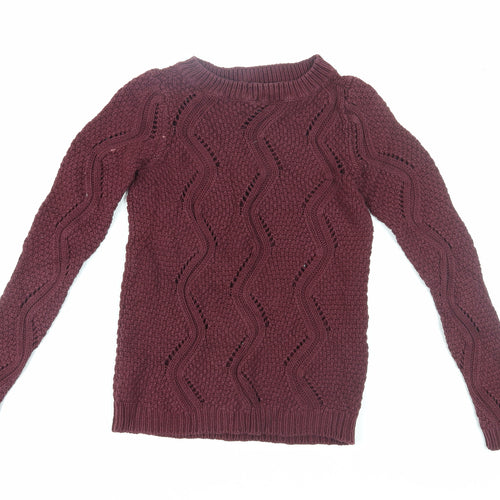 Vero Moda Women's Red Pullover Jumper, S, Crew Neck, Knit