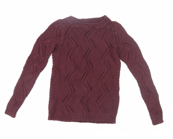 Vero Moda Women's Red Pullover Jumper, S, Crew Neck, Knit