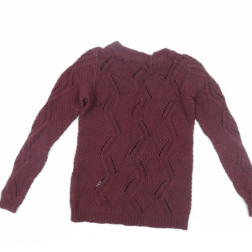 Vero Moda Women's Red Pullover Jumper, S, Crew Neck, Knit