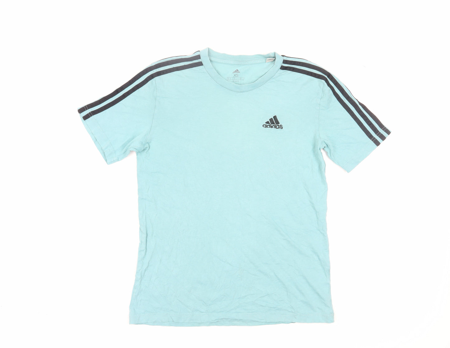 Adidas Men's Blue XS Cotton Logo T-Shirt