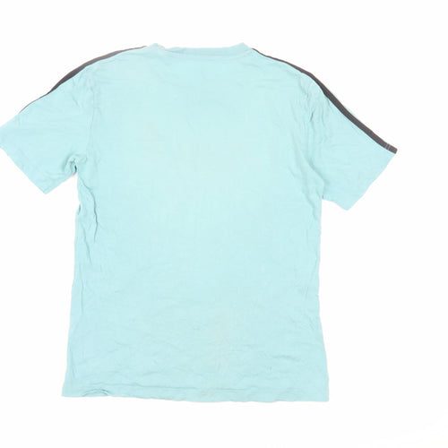 Adidas Men's Blue XS Cotton Logo T-Shirt