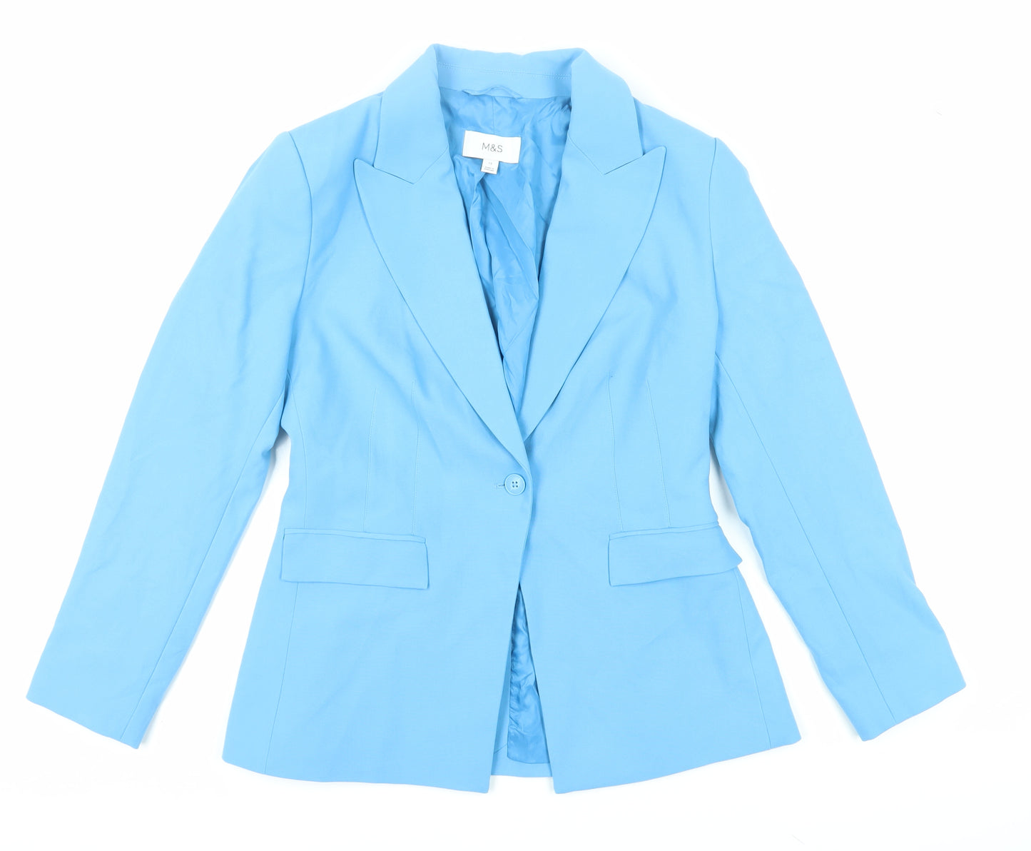 Marks & Spencer Women's Blue Suit Jacket Size 12