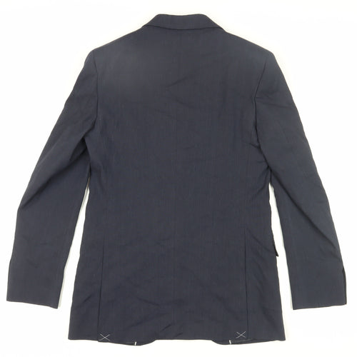 Marks and Spencer Men's Blue Linen Blazer, Size 38L, Slim Fit