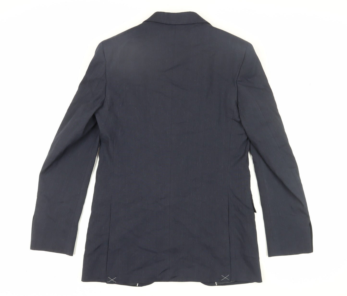 Marks and Spencer Men's Blue Linen Blazer, Size 38L, Slim Fit