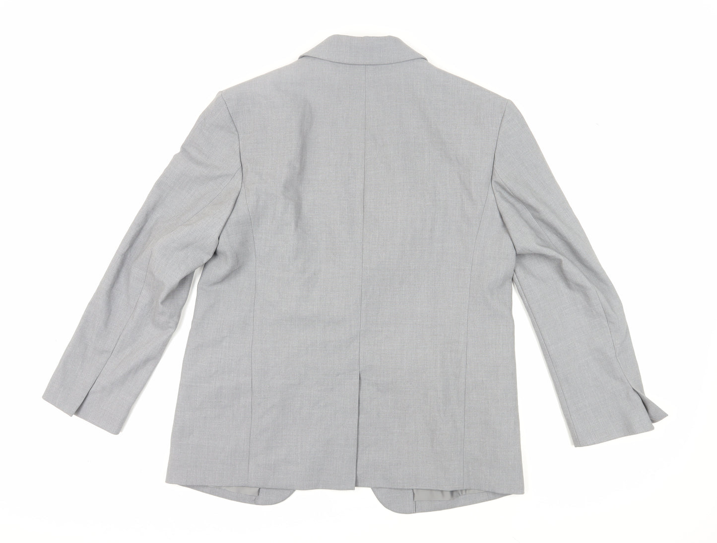 Marks and Spencer Women Grey Blazer Size 14 Polyester