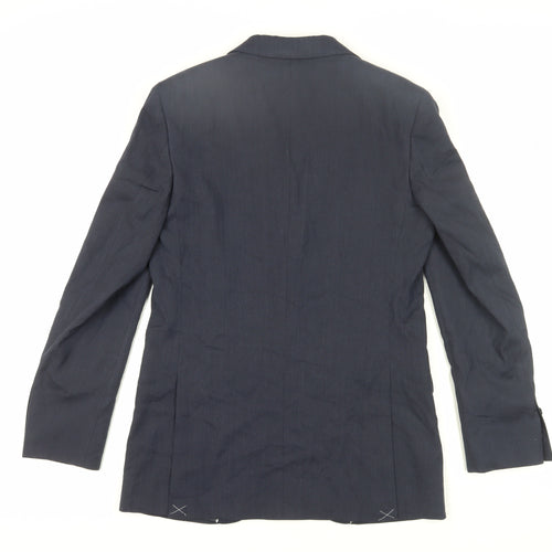 Mens Blue Blazer, 38L, Single-Breasted, M&S