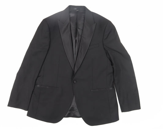 Men's Black Tuxedo Suit Jacket 42S Shawl Lapel