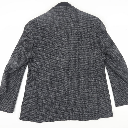 Marks and Spencer Men's Regular Fit Black Blazer, Size 44