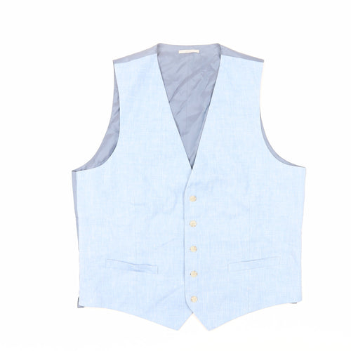 Marks and Spencer Men's Blue Waistcoat - Chest 44R