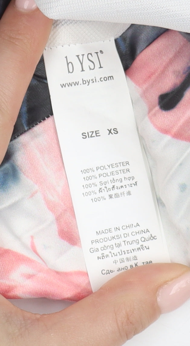 BYSI Women's Multicoloured Floral Pleated Skirt XS